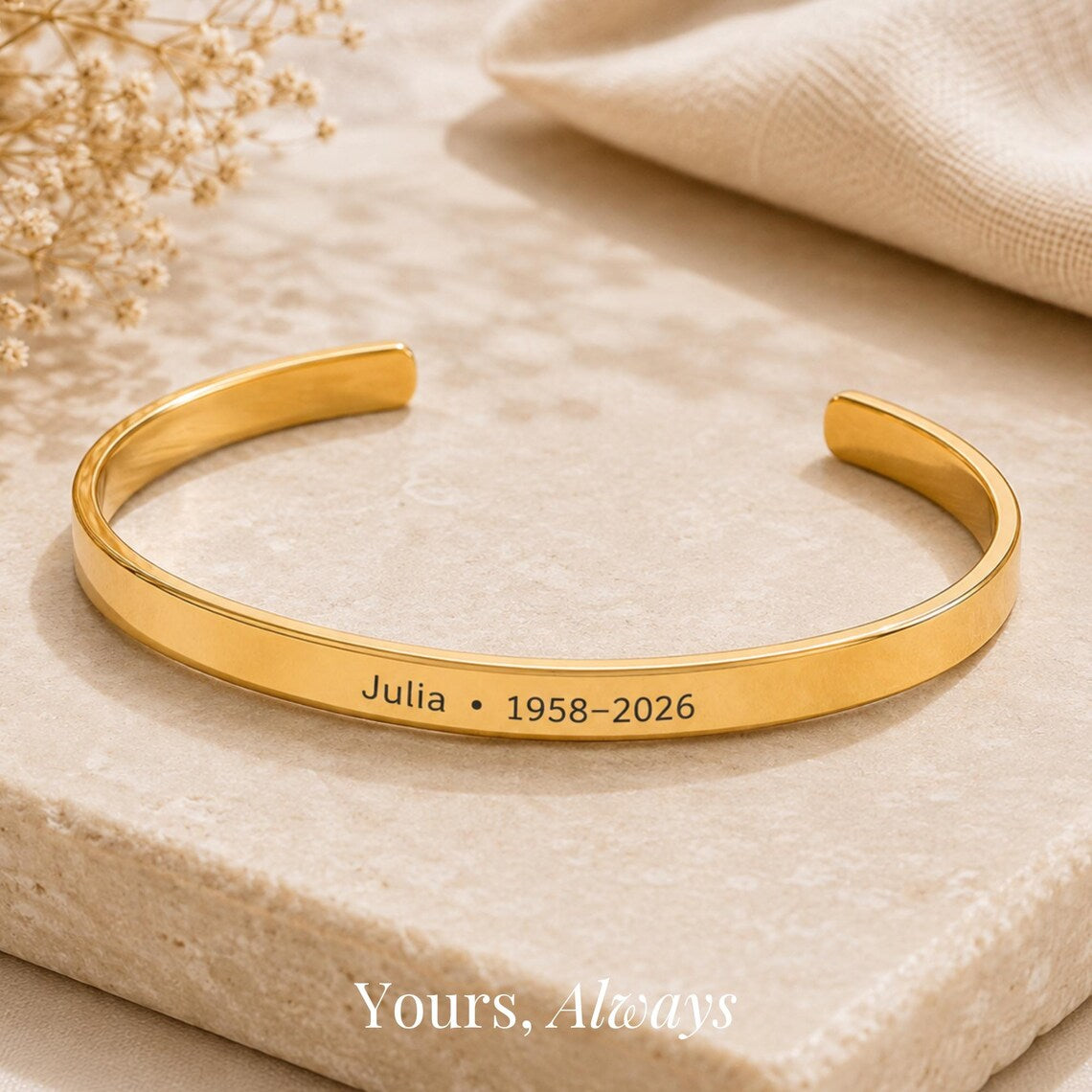 The Life & Years Memorial Cuff